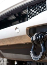 Rough Country Tow Hook Brackets D-Ring Combo for 2019-2023 Ford Ranger, Black Steel                                     - RS152 - Image 4