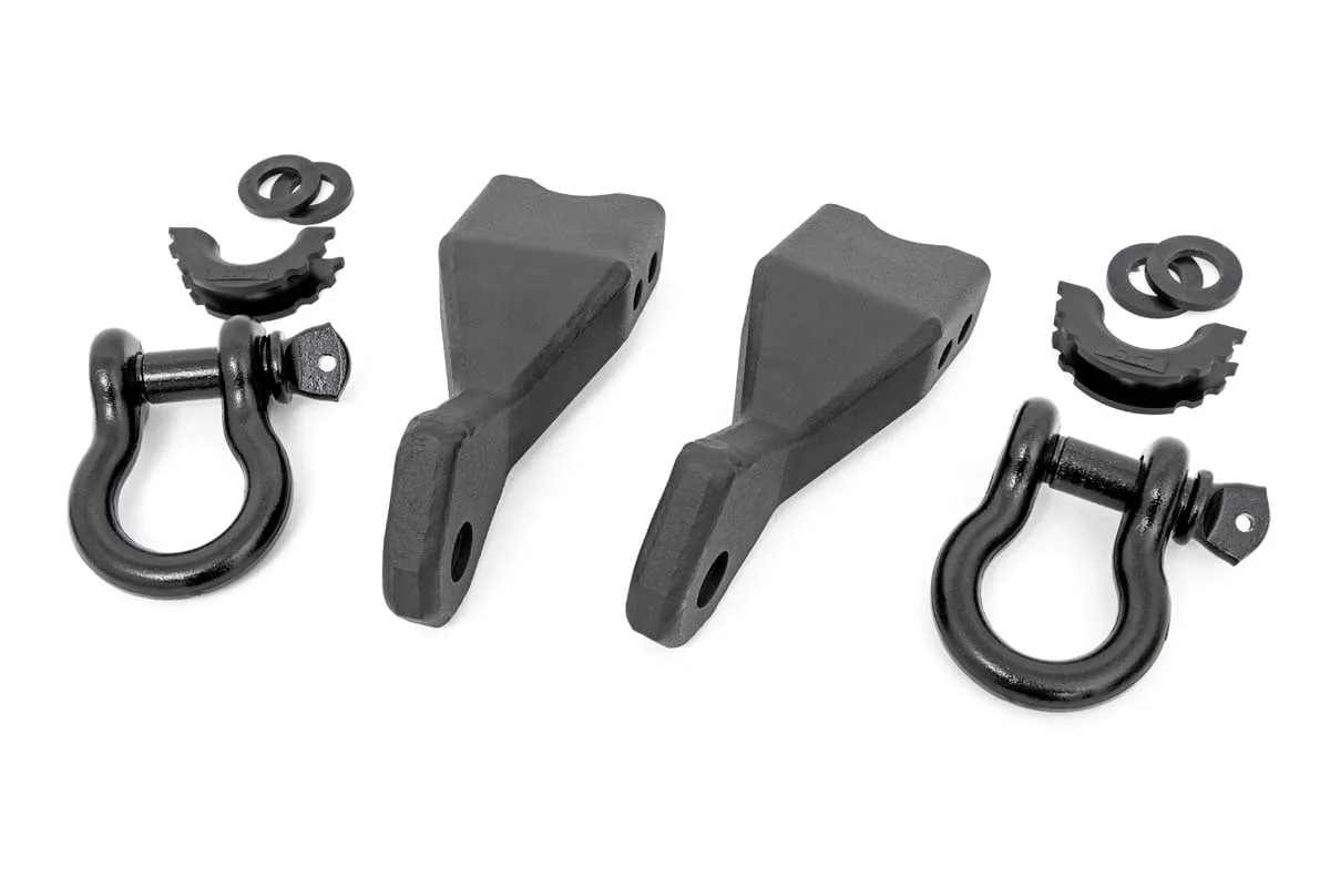 Rough Country Tow Hook Brackets D-Ring Combo - RS155