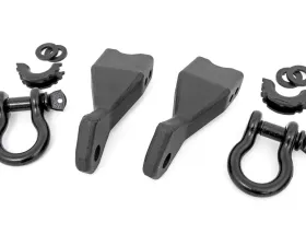 Rough Country Tow Hook Brackets D-Ring Combo for 2019-2022 Chevrolet Silverado 1500