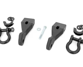 Rough Country Tow Hook Brackets D-Ring Combo for 2007-2013 Chevy Silverado/GMC Sierra