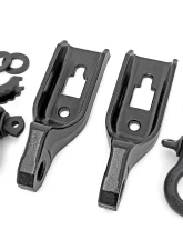 Rough Country Tow Hook Brackets D-Ring Combo for Ford F-150 2009-2020, Black Steel                                     - RS158 - Image 6