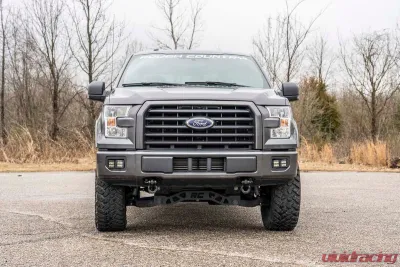 Rough Country Tow Hook Brackets D-Ring Combo for Ford F-150 2009-2020, Black Steel - RS158