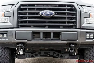 Rough Country Tow Hook Brackets D-Ring Combo for Ford F-150 2009-2020, Black Steel - RS158