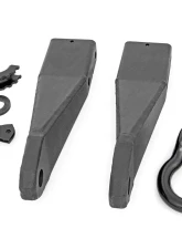 Rough Country Tow Hook Brackets D-Ring Combo for GMC Sierra 2020-2024, Black Steel                                     - RS159 - Image 6