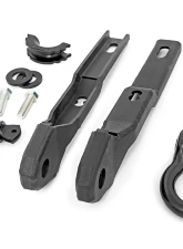 Rough Country Tow Hook Brackets D-Ring Combo for Nissan Titan 2017-2024, Black Steel                                     - RS160 - Image 4