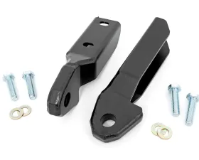 Rough Country Tow Hook to Shackle Bracket Mount for Chevrolet/GMC 1988-1999, Black Steel