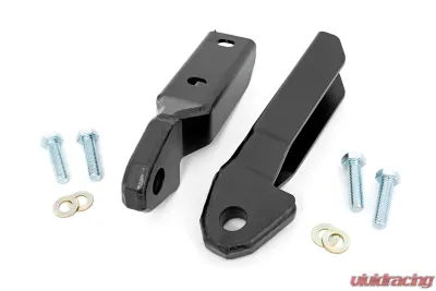 Rough Country Tow Hook to Shackle Bracket Mount for Chevrolet/GMC 1988-1999, Black Steel - RS163