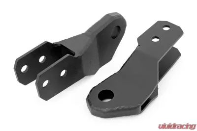 Rough Country Tow Hook to Shackle Bracket Mount for Chevrolet Colorado 2015-2022, Black Steel - RS166