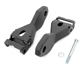 Rough Country Tow Hook Brackets for 2014-2019 Chevrolet Silverado 1500, Steel, Black