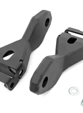 Rough Country Tow Hook Brackets for 2014-2019 Chevrolet Silverado 1500, Steel, Black                                     - RS169 - Image 6