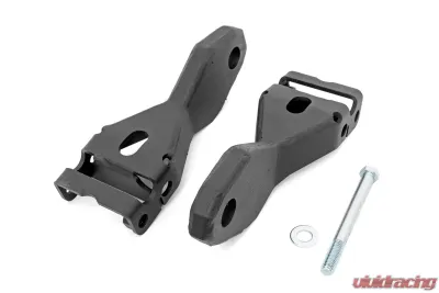 Rough Country Tow Hook Brackets for 2014-2019 Chevrolet Silverado 1500, Steel, Black - RS169