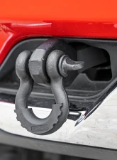 Rough Country Tow Hook Brackets for 2014-2019 Chevrolet Silverado 1500, Steel, Black                                     - RS169 - Image 2