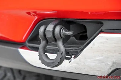 Rough Country Tow Hook Brackets for 2014-2019 Chevrolet Silverado 1500, Steel, Black - RS169