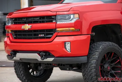 Rough Country Tow Hook Brackets for 2014-2019 Chevrolet Silverado 1500, Steel, Black - RS169