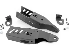 Rough Country Tow Hook Brackets for 2021-2024 Ford Bronco & Raptor, Steel, Black Finish