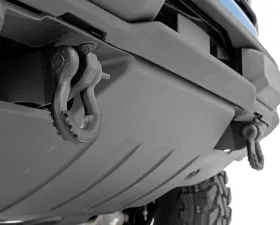 Rough Country Tow Hook Brackets D-Ring Combo for 2021-2024 Ford Bronco & Raptor, Black Steel