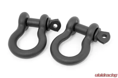 Rough Country 5/8 D Ring Shackles Cast 3/4 inch Pin Pair Black - RS179