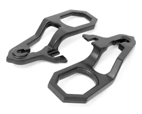 Rough Country Tow Hook Brackets for Ram 1500 2019-2021, Forged Steel, Black Powder-Coat Finish
