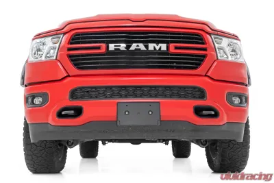 Rough Country Tow Hook Brackets for Ram 1500 2019-2021, Forged Steel, Black Powder-Coat Finish - RS182