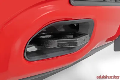 Rough Country Tow Hook Brackets & Bezel Combo for 2019-2021 Ram 1500, Forged Steel, ABS - RS185