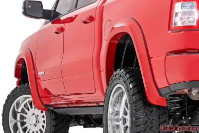 Rough Country Sport Fender Flares PR4 Flame Red for Ram 1500 2019-2024, 5" Height - S-D10914-PR4