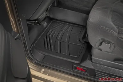 Rough Country Sure-Fit Floor Mats for Chevy GMC 1500 1999-2006 & Classic, All-Weather Rubber - SM29912A