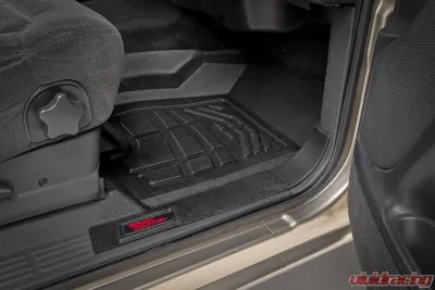 Rough Country Sure-Fit Floor Mats for Chevy GMC 1500 1999-2006 & Classic, All-Weather Rubber - SM29912A