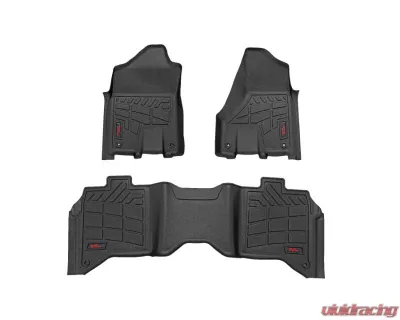 Rough Country Sure-Fit Floor Mats for Ram 2500/3500 2019-2024, Front & Rear, Thermoplastic Rubber - SM31430