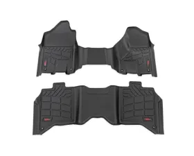 Rough Country Sure-Fit Floor Mats for Ram 2500/3500 2019-2024, Front & Rear Over Hump