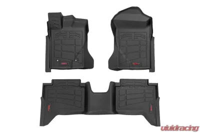 Rough Country Sure-Fit Floor Mats Front & Rear for 2024 Ford Ranger Crew Cab - SM51003