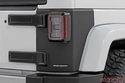 Rough Country Trail Cladding Rear Corners for Jeep Wrangler 2007-2017, UV Protected - TC13022