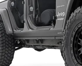 Rough Country Trail Cladding Rocker Sill Plates Jeep Wrangler Unlimited 4WD 2018-2025