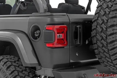 Rough Country Trail Cladding Rear Corners for 2019-2024 Jeep Wrangler, UV Protected - TC13026