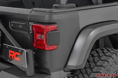 Rough Country Trail Cladding Rear Corners for 2019-2024 Jeep Wrangler, UV Protected - TC13026