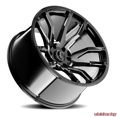 Rough Country Torque Impact Wheels 20x9 Gloss Black Milled Accents 6x135 -12mm for Ford - TW403C-20903633-12