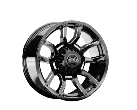 Rough Country Torque Impact Wheels 20x9 8x180 Gloss Black Milled Accents for Chevrolet GMC