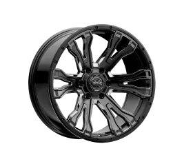 Rough Country Torque Prime Wheels 20x9 Gloss Black Milled Accent -12mm 6x5.5 Fit Chevy, Ford, GMC, Jeep, Toyota