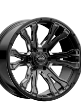 Rough Country Torque Prime Wheels 20x9 Gloss Black Milled Accent -12mm 6x5.5 Fit Chevy, Ford, GMC, Jeep, Toyota                                     - TW407C-20908413-12 - Image 4