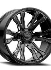 Rough Country Torque Prime Wheels 20x9 Gloss Black Milled Accent -12mm 6x5.5 Fit Chevy, Ford, GMC, Jeep, Toyota                                     - TW407C-20908413-12 - Image 2