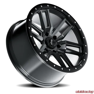 Rough Country Torque Pritchett Wheel 17x9 Anthracite Black Lip 6x5.5 for Chevy, GMC, Toyota - TW411C-1790761200