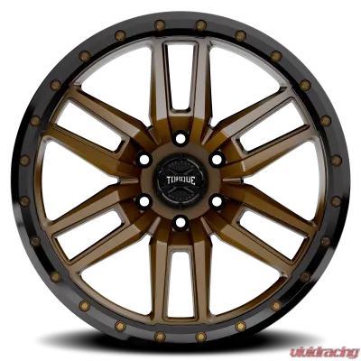 Rough Country Torque Pritchett Wheel 18x9 6x5.5 -12mm Bronze with Black Lip - TW411C-18908407-12