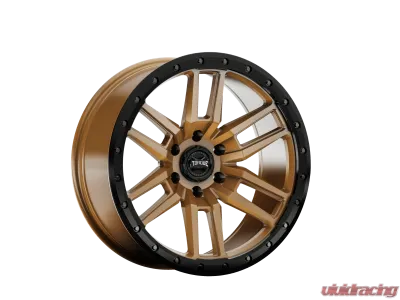 Rough Country Torque Pritchett Wheel - Bronze with Black Lip, 20x9, 6x5.5, -12mm, Fits Multiple Models - TW411C-20908407-12