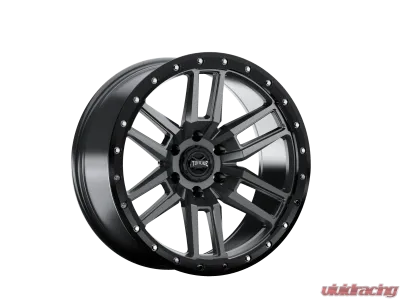 Rough Country Torque Pritchett Wheel 20x9 6x5.5 -12mm Anthracite Black Lip for Chevy, GMC, Ford, Jeep - TW411C-20908412-12