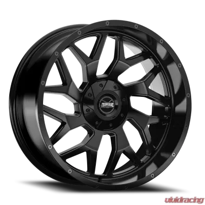 Rough Country Torque Vortex Wheel 20x9 6x5.5 -12mm Satin Black for Cadillac, Ford, GMC, Toyota - TW427C-20903504-12