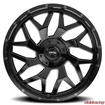 Rough Country Torque Vortex Wheel 20x9 6x5.5 -12mm Satin Black for Cadillac, Ford, GMC, Toyota - TW427C-20903504-12