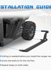 Kemimoto Ranger Nerf Bars Rock Sliders2 Ranger XP 1000 2018+                                     - B0101-02201BK - Image 3