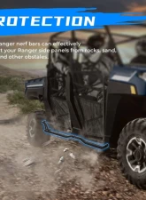 Kemimoto Nerf Bars Rock Sliders Polaris Ranger Crew XP 1000 2019+                                     - B0101-02301BK - Image 2