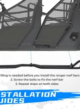 Kemimoto Nerf Bars Rock Sliders Polaris Ranger Crew XP 1000 2019+                                     - B0101-02301BK - Image 3
