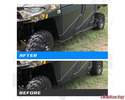 Kemimoto Nerf Bars Rock Sliders Polaris Ranger Crew XP 1000 2019+ - B0101-02301BK