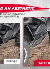 Kemimoto Tree Kickers Nerf Bars Rock Sliders CFMOTO Zce 950 Sport / HO Sport / HO EX                                     - B0101-03401BK - Image 4